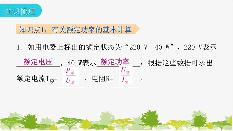 沪粤版九年级上册物理 15.3 怎样使用电器正常工作 第2课时有关额定功率的计算 习题课件第4页