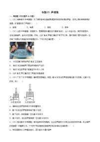 2022年全国各地中考物理真题汇编——专题01 声现象