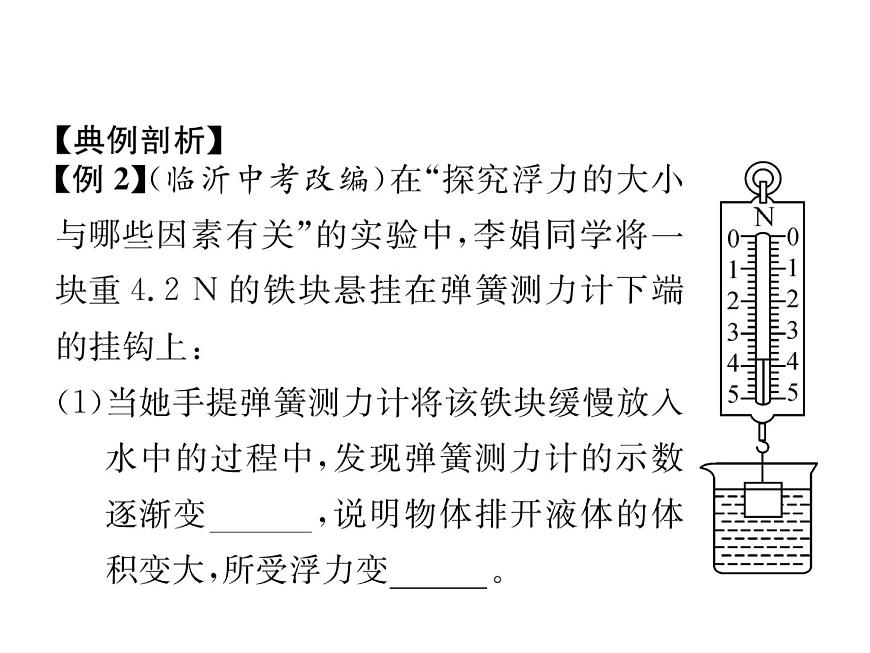八年級物理下冊(部編版)教學(xué)課件小專題（5）浮力的實(shí)驗(yàn)探究第8頁