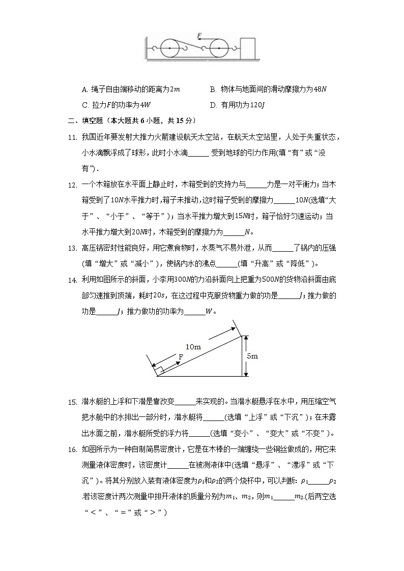 2021-2022學(xué)年貴州省畢節(jié)市威寧縣八年級（下）期末物理試卷（含解析）第3頁