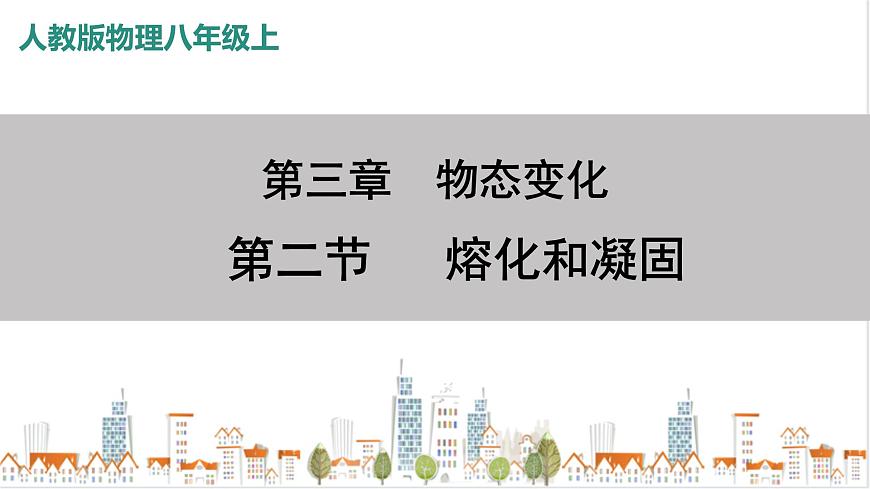 人教版八上物理3.2 《熔化和凝固》PPT課件第1頁