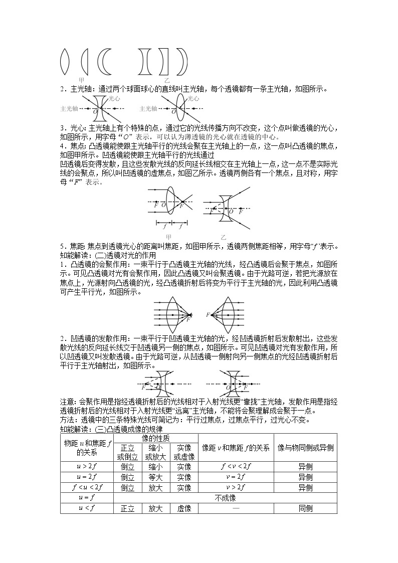 中考九年级物理基础知识手册及解题技巧：透镜及其应用02