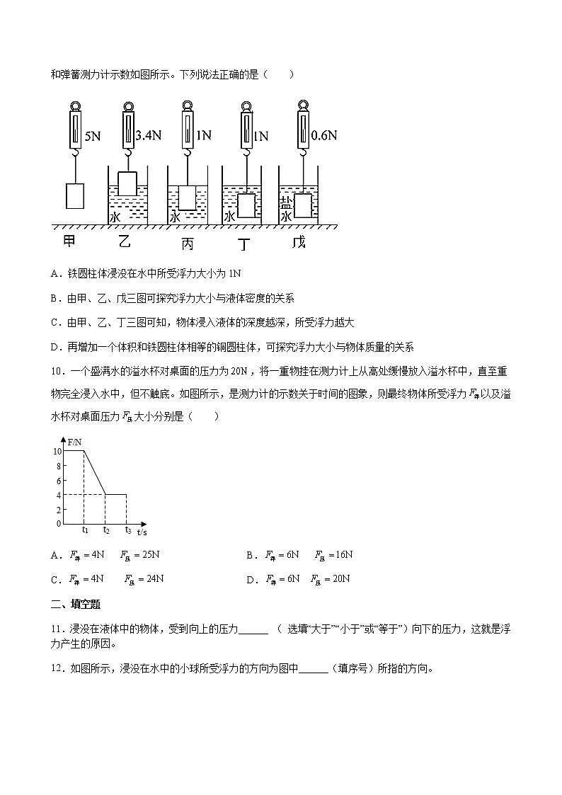 沪科版八下物理9.1 认识浮力 课件+练习03