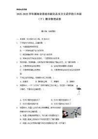 2021-2022学年湖南省娄底市新化县东方文武学校八年级（下）期末物理试卷（含解析）