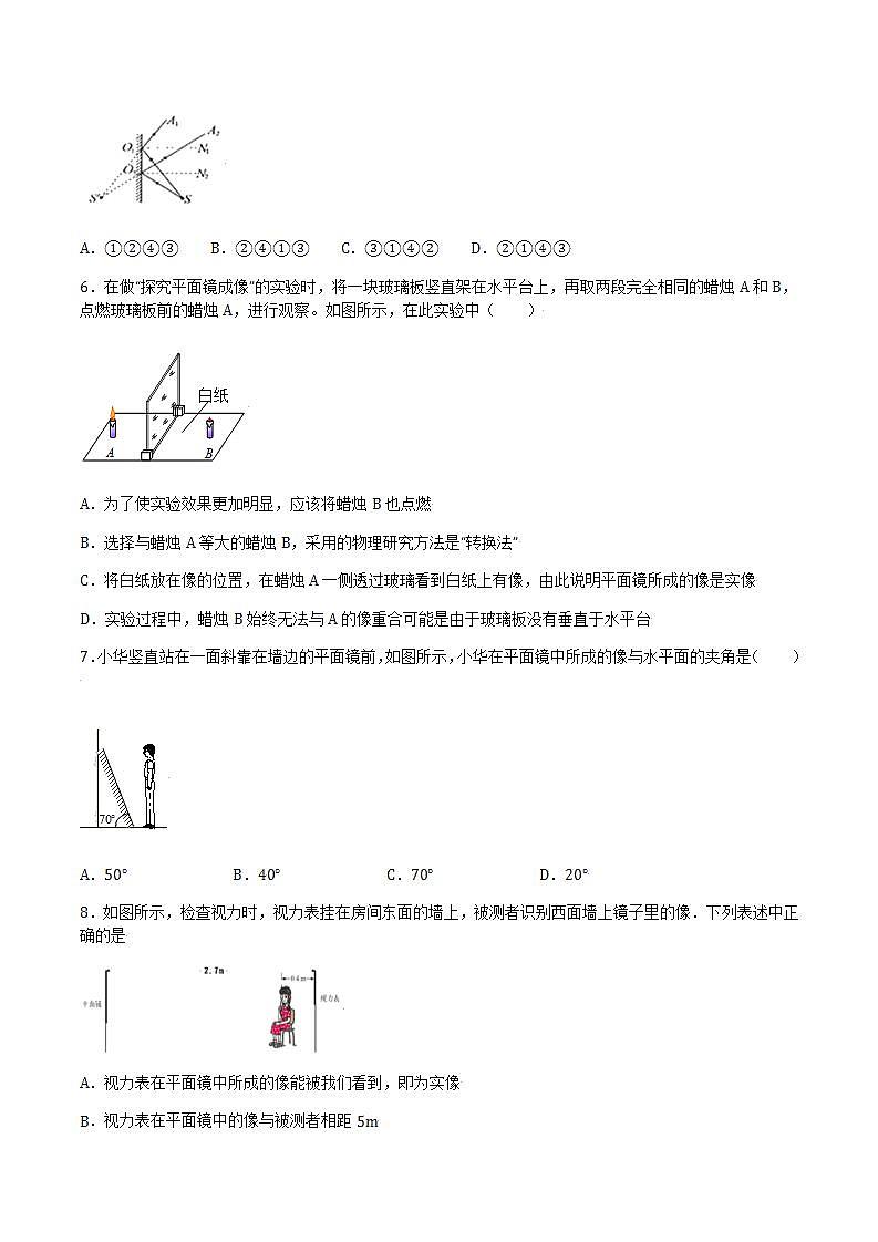 4.2平面镜成像 课件+作业八年级物理上册 沪科版八上物理02
