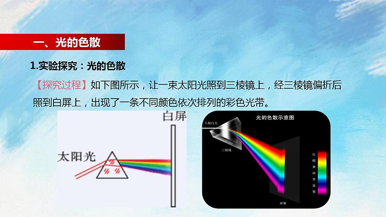 4.4光的色散 课件+作业八年级物理上册 沪科版八上物理03