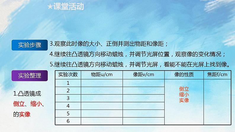4.5.2科学探究:凸透镜成像 课件+作业八年级物理上册 沪科版八上物理08