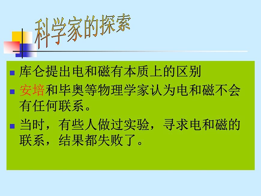 人教版九年級(jí)物理全冊(cè)--20.2電生磁-課件第3頁