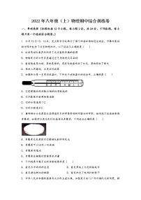 河南省新野县2022年八年级(上)物理期中综合训练卷(word版,含答案)