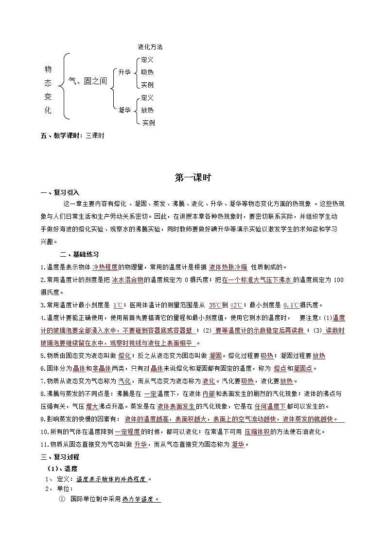 人教版八上物理 3.5本章复习 教案第2页