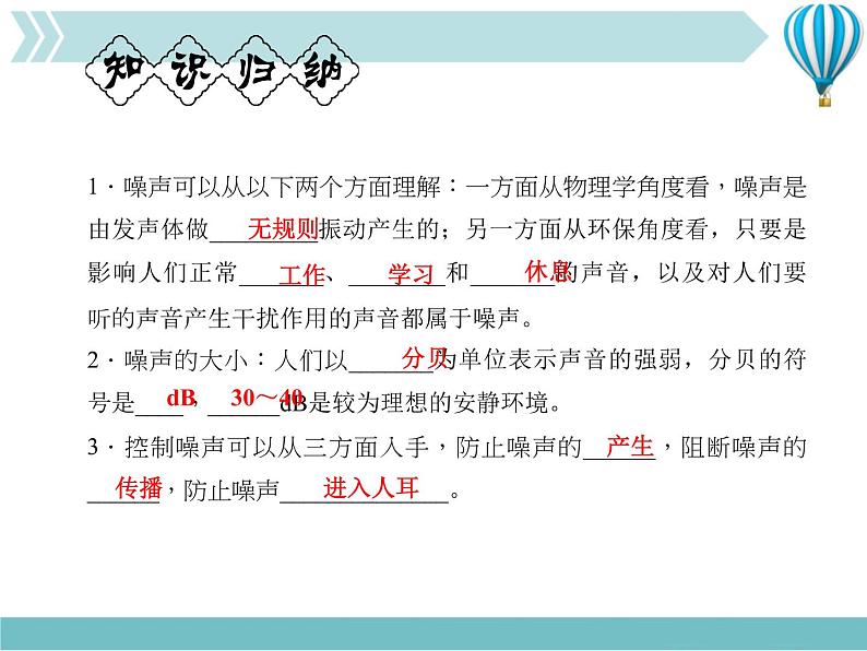 物理八年级上第2章第4节 噪声的危害和控制作业教学课件第2页