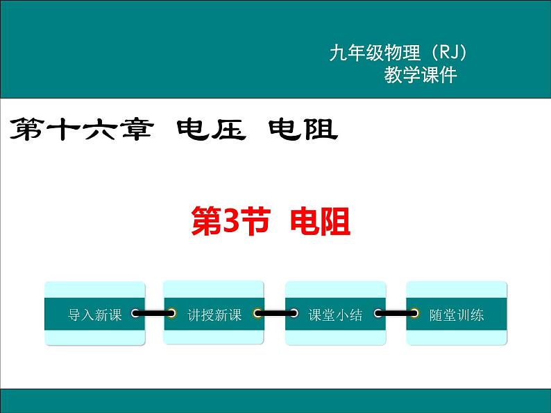 物理九年级上第十六章 电压 电阻第3节 电阻精品教学课件01