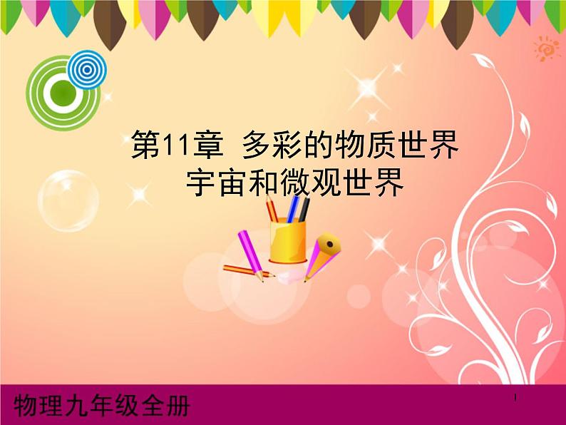 物理八年级上宇宙和微观世界综合教学教学课件第1页