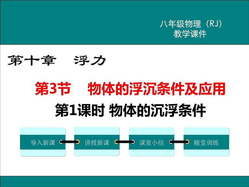 第十章 浮力第3節(jié)第1課時 物體的沉浮條件教學課件第1頁