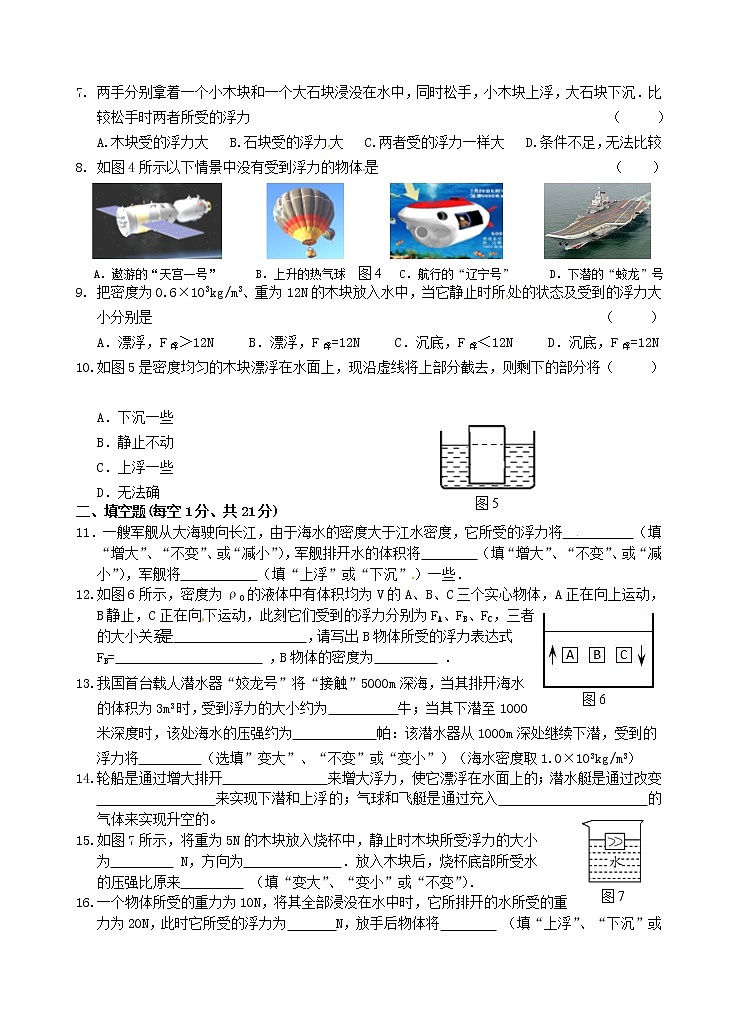 物理八年级下 第十章 浮力 单元质量检测第2页