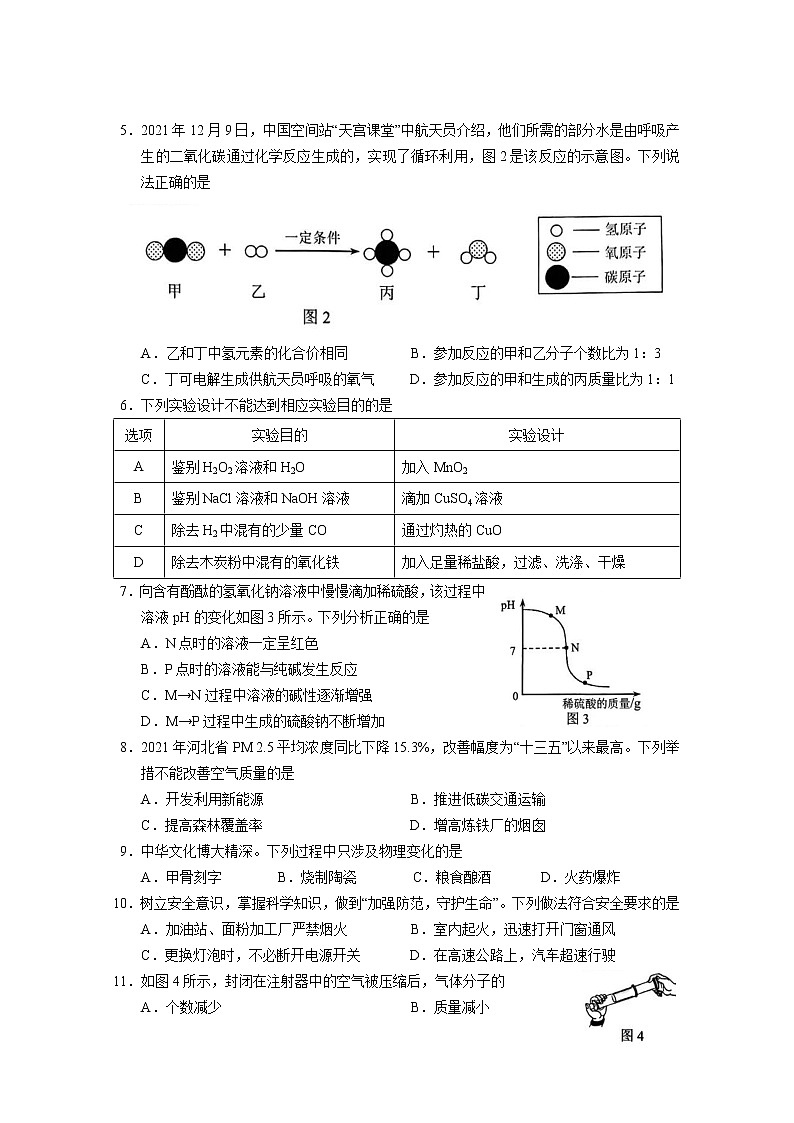 2022年河北省中考理科綜合第2頁