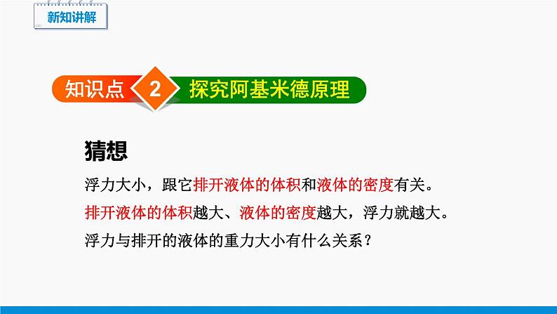 9.2 阿基米德原理 同步课件 初中物理沪科版八年级全一册第8页