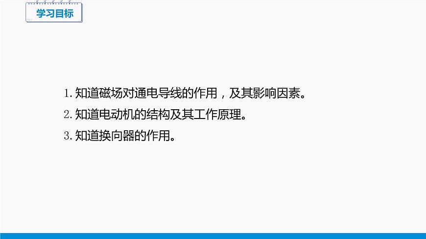 17.3 科學探究:電動機為什么會轉(zhuǎn)動 同步課件 初中物理滬科版九年級全一冊第5頁
