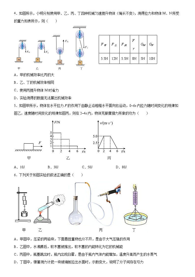 广东省广州大学附属中学2022-2023学年九年级上学期开学考试物理试卷(Word版含答案)第2页