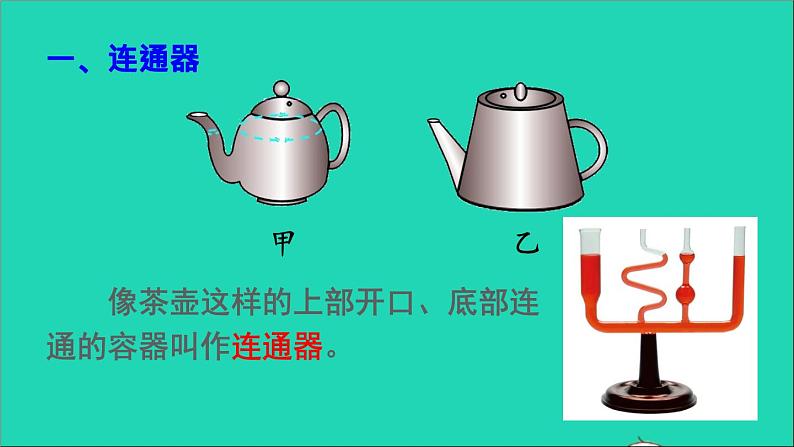 物理北师大版八年级下册同步教学课件第8章 压强与浮力 第3节 连通器第5页
