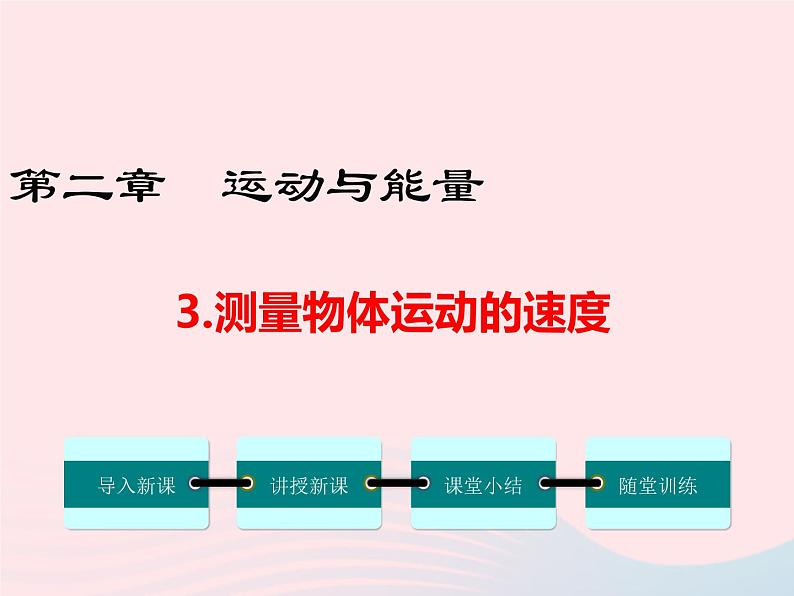 物理教科版八年级上册同步教学课件2.3测量物体运动的速度第1页
