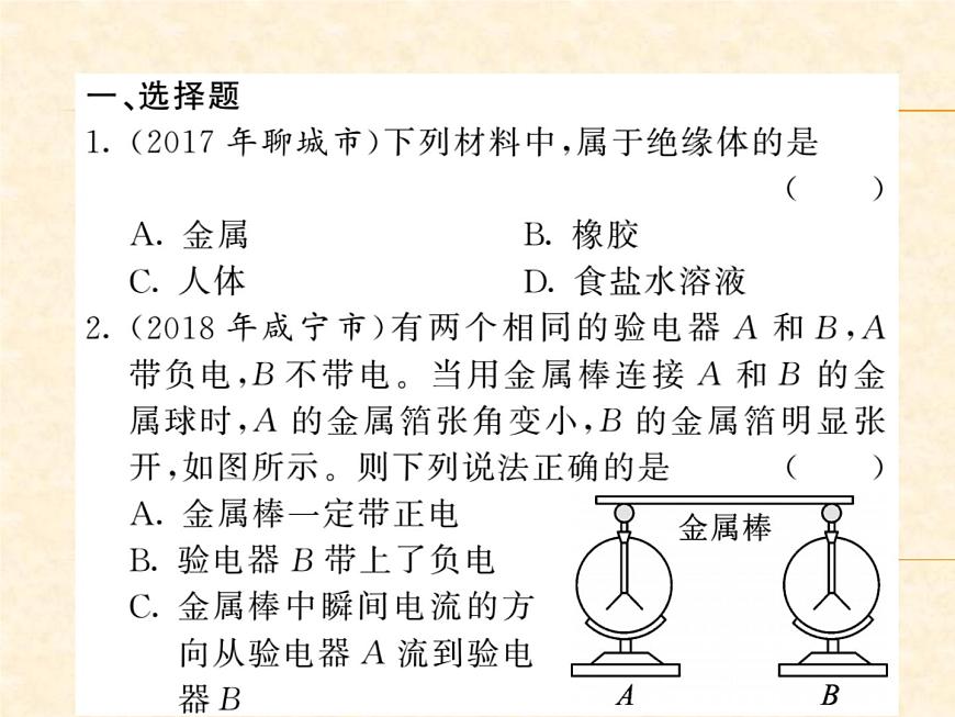 物理人教版九年級上冊同步教學(xué)課件復(fù)習(xí)2 基礎(chǔ)電路第2頁