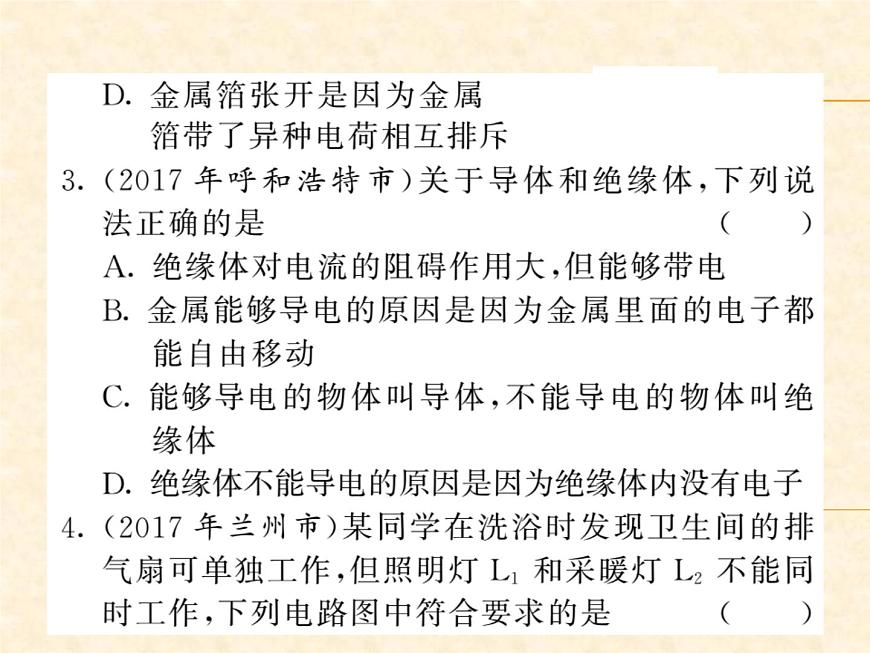 物理人教版九年級上冊同步教學(xué)課件復(fù)習(xí)2 基礎(chǔ)電路第3頁
