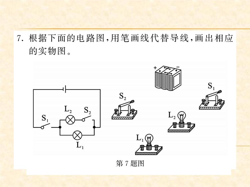 物理人教版九年級上冊同步教學課件專題4 畫電路圖、連實物圖第8頁