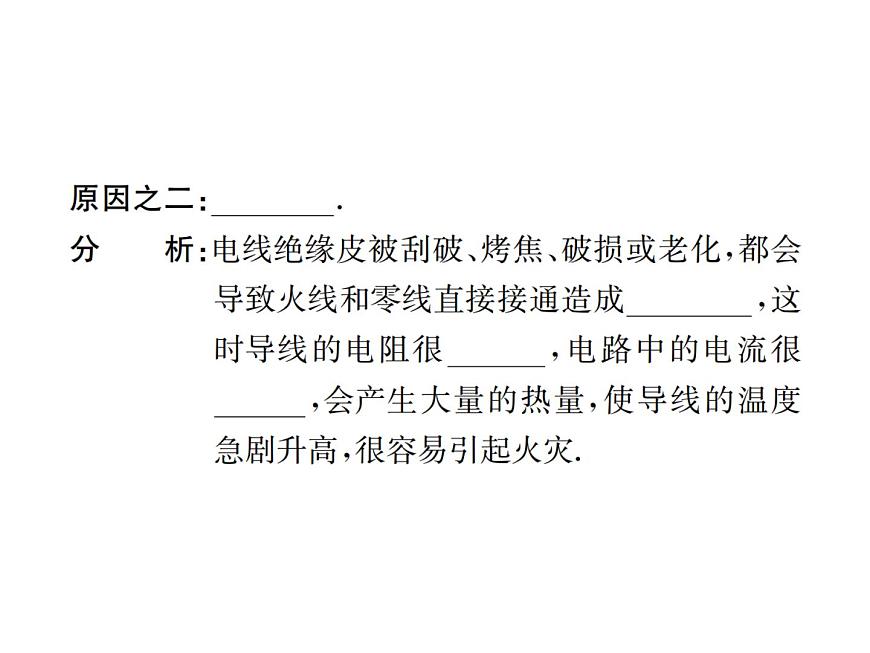 物理人教版九年級下冊同步教學課件第19章 第2節(jié) 家庭電路中電流過大的原因第3頁