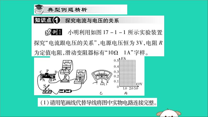 物理人教版九年級(jí)上冊(cè)同步教學(xué)課件第17章 歐姆定律 第1節(jié) 電流與電壓和電阻的關(guān)系第6頁(yè)