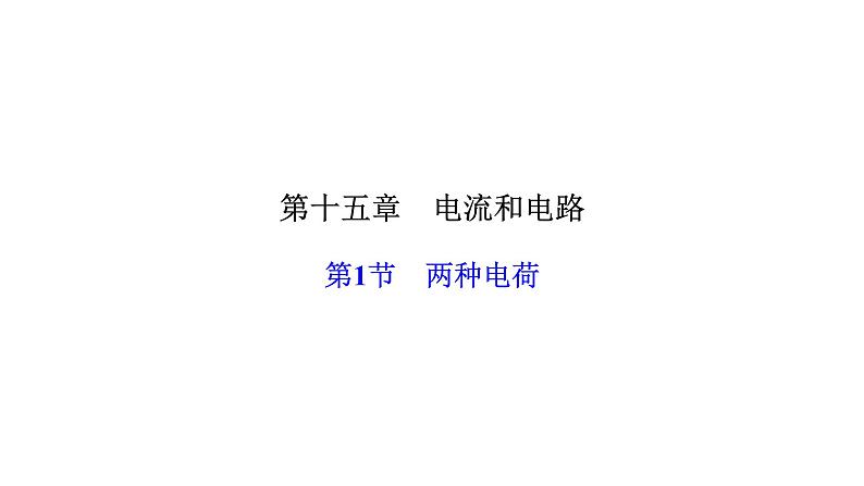 人教版九年级物理上册第1节两种电荷课件第1页