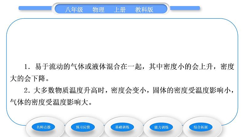 教科版九年级物理上第六章质量与密度 第四节 活动:密度知识应用交流会 习题课件第5页