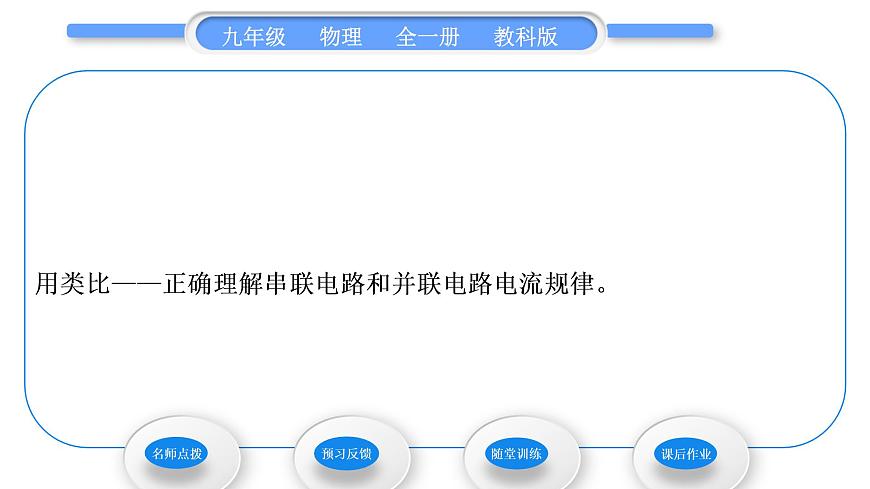 教科版九年級(jí)物理全冊(cè)第四章探究電流4．1　電　流 第2課時(shí)　電路中的電流規(guī)律習(xí)題課件第5頁(yè)