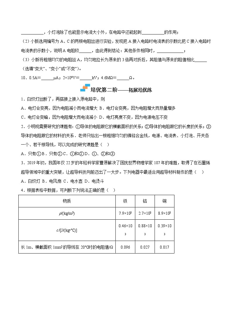 14.1 電阻（培優(yōu)練習）第3頁