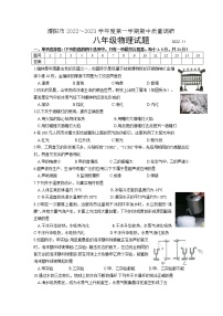 江苏省常州市溧阳市2022-2023学年八年级上学期11月期中物理试题