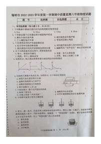 吉林省长春市榆树市2022-2023学年八年级上学期期中物理试题