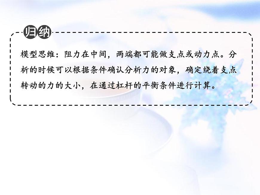 中考物理復(fù)習(xí)微專題14杠桿的平衡分析精講課件第3頁