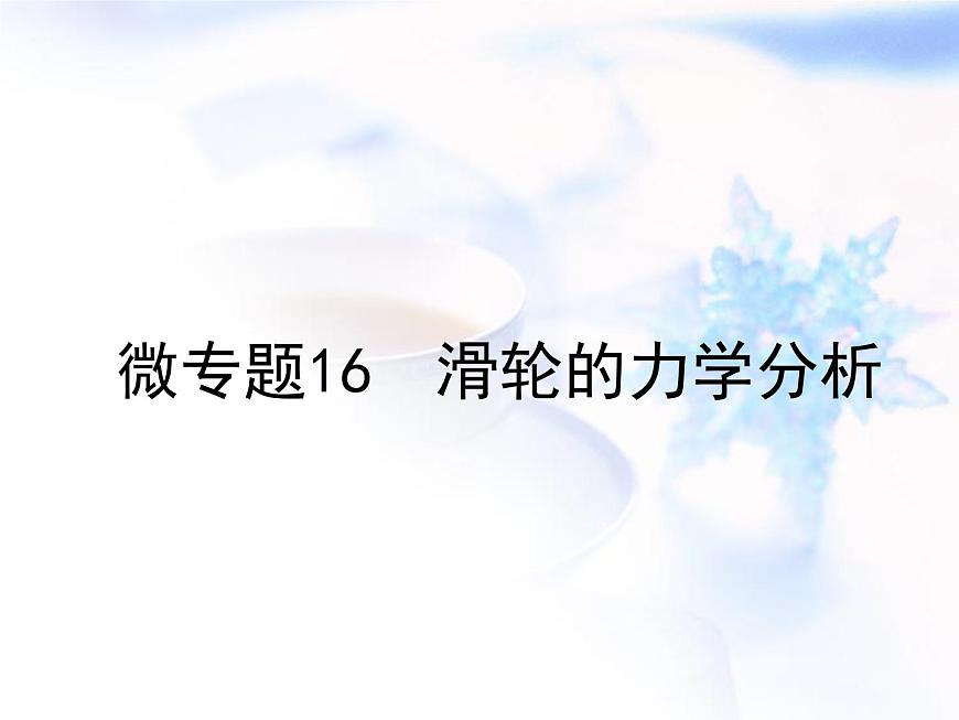中考物理復(fù)習(xí)微專題16滑輪的力學(xué)分析精講課件第1頁