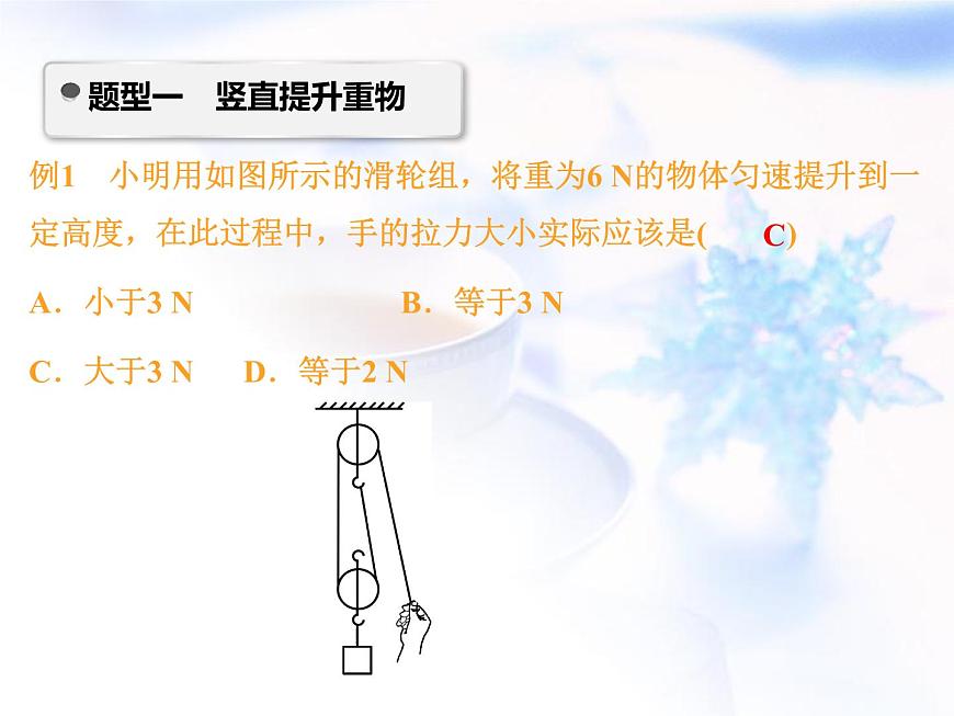 中考物理復(fù)習(xí)微專題16滑輪的力學(xué)分析精講課件第2頁