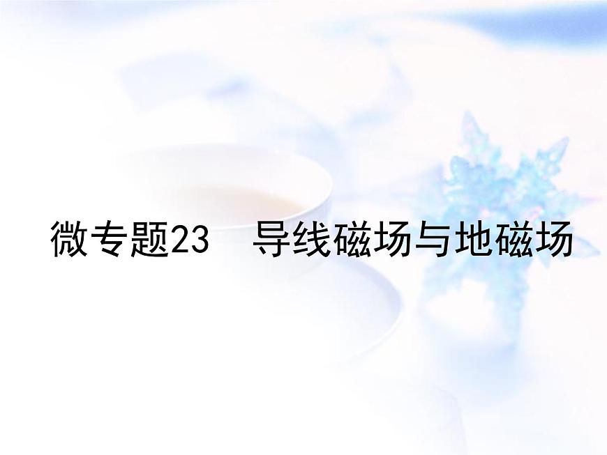 中考物理復(fù)習(xí)微專題23導(dǎo)線磁場(chǎng)與地磁場(chǎng)精講課件第1頁