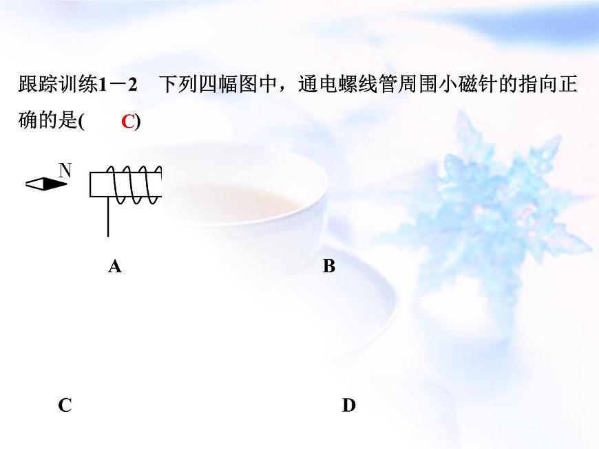 中考物理復(fù)習(xí)微專題23導(dǎo)線磁場(chǎng)與地磁場(chǎng)精講課件第5頁