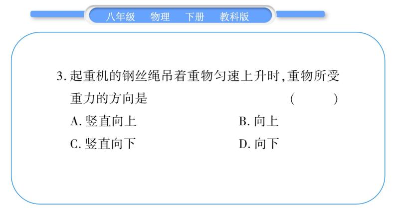 教科版八年级物理下单元周周测一 （7.1一7.4）习题课件04