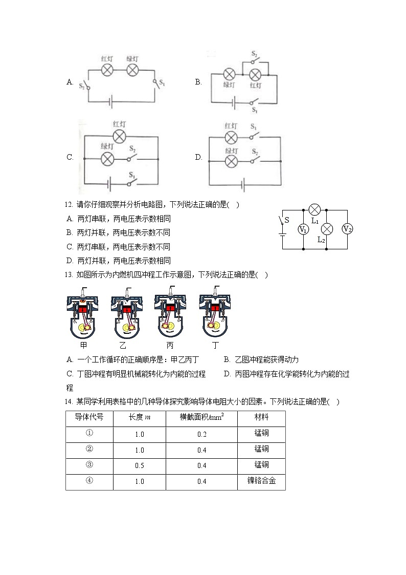 2022-2023学年河南省南阳市淅川县九年级(上)期中物理试卷(含答案解析)第3页