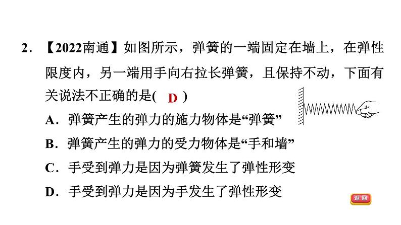 中考物理复习第7课时熟悉而陌生的力课后练课件第4页