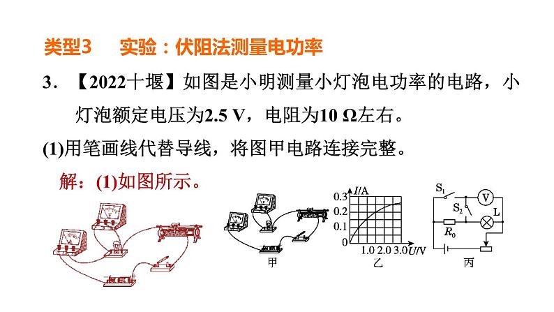 中考物理复习第30课时测量电功率科学探究电流的热效应课后练课件第6页