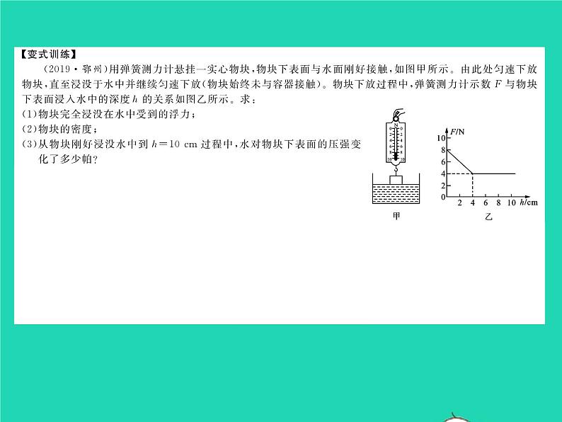 2022八年级物理下册第八章压强与浮力章末复习与小结习题课件新版北师大版第4页