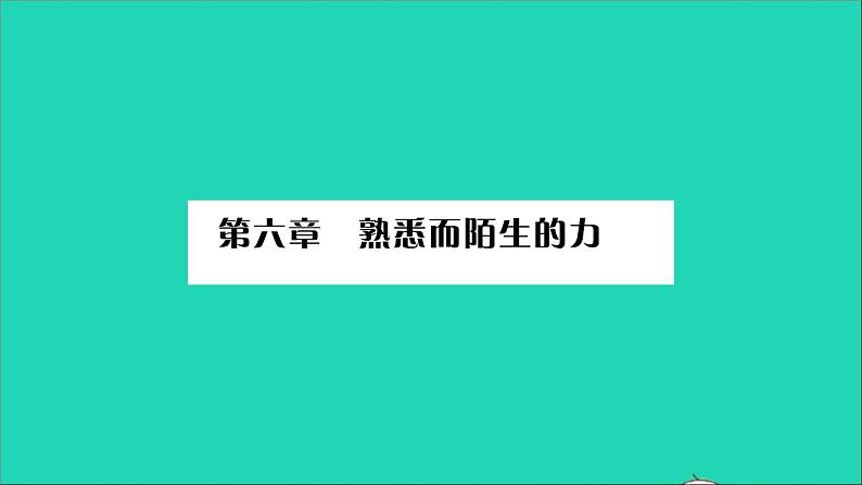 2022八年级物理全册第六章熟悉而陌生的力第一节力习题课件新版沪科版第1页