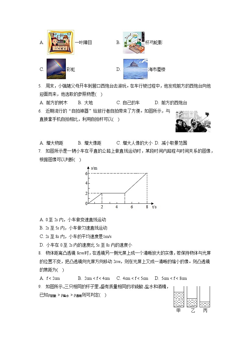 2021-2022学年辽宁省营口市大石桥市八年级(上)期末物理试卷(含答案解析)02