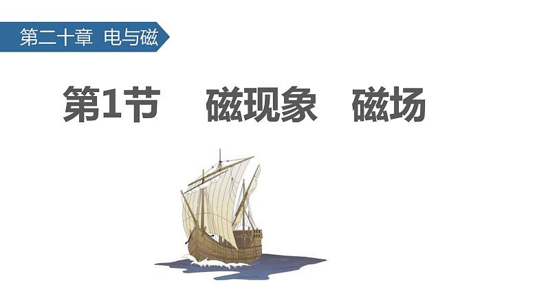 (人教版)物理九年级全一册第二十章第1节 磁现象 磁场 课件第1页