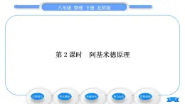 北师大版八年级物理下第八章压强与浮力五、学生实验：探究——影响浮力大小的因素第2课时阿基米德原理习题课件